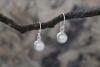sterling silver surrounding pearls on hooks earrings